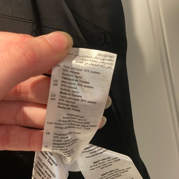 SANDRO black Jacquard Jumpsuit with gold chain - Picture 6 of 15